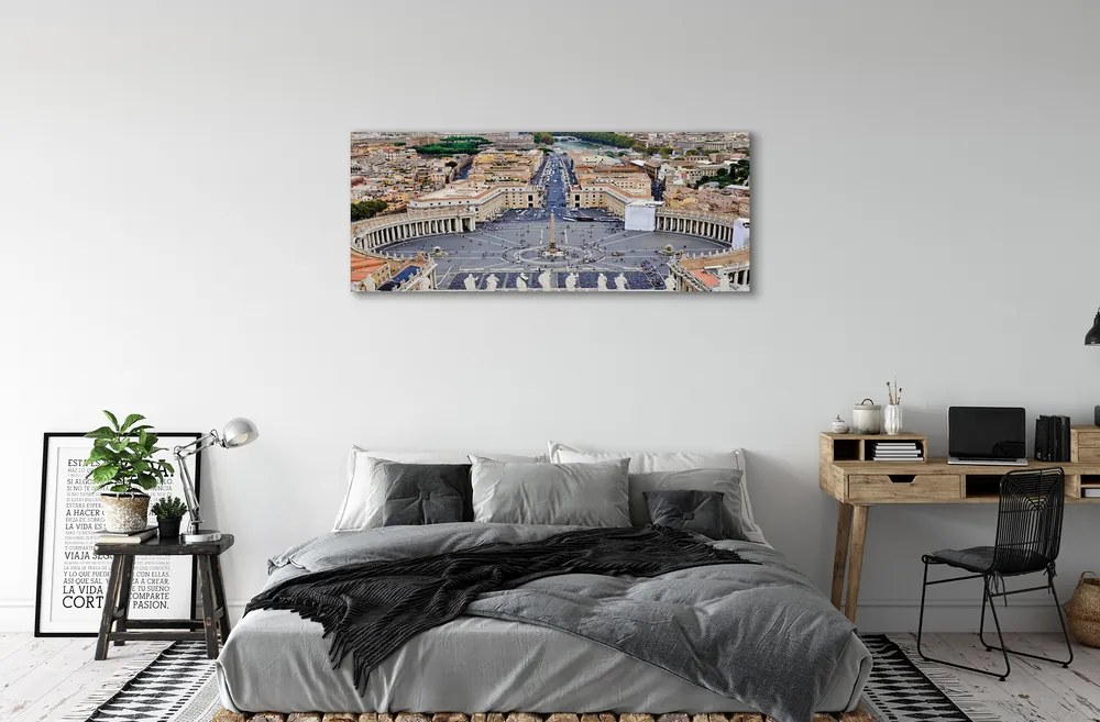 Obraz drukowany na płótnie Panorama Placu Świętego Piotra