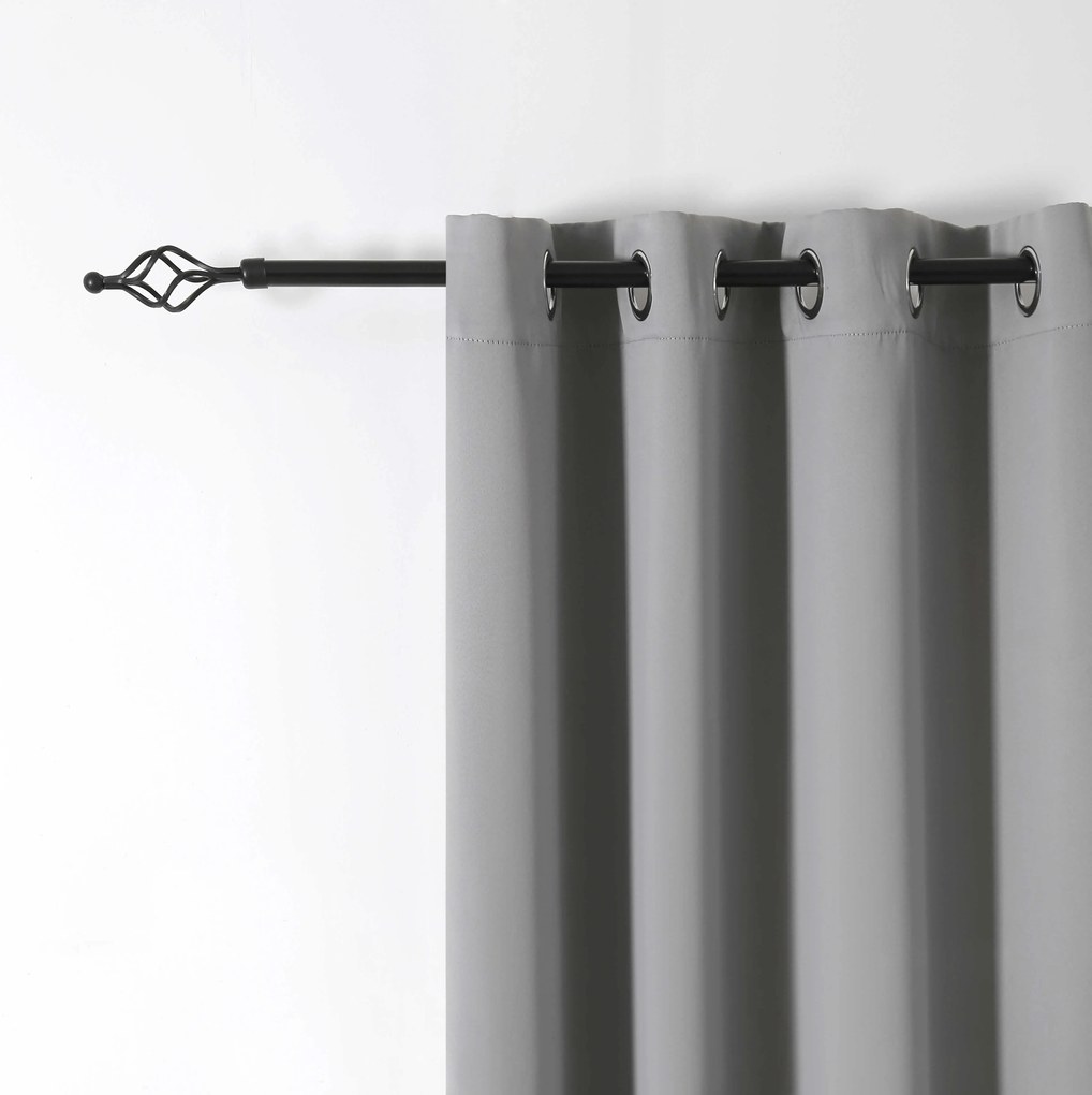 Jasnoszara zasłona OXFORD 140x250 cm Zawieszanie: Taśma z wiązaniami