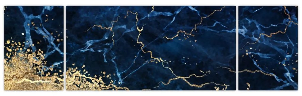 Obraz - Ciemnoniebieski marmur (170x50 cm)