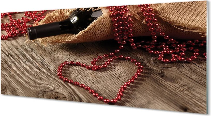 Szklany Panel Miłosny Akcent z Winem