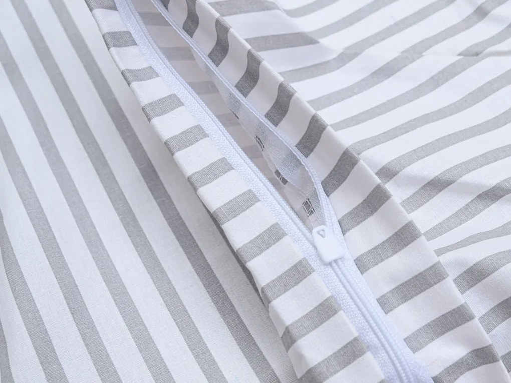 PrzytulneMieszkanie.pl PrzytulneMieszkanie.pl Pościel bawełniana GREY LINES biała Rozmiar pościeli: 2 szt 70 x 90 cm | 200 x 220 cm