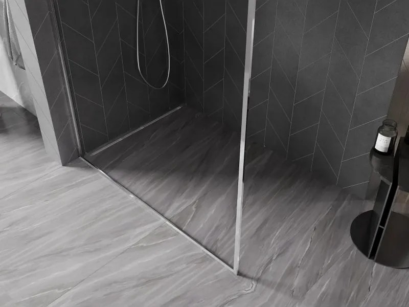 Mexen Kioto-XF L ścianka prysznicowa Walk-in z ramką 50 x 202 cm, transparent 10 mm, chrom - 800-050-174-01-00-XF