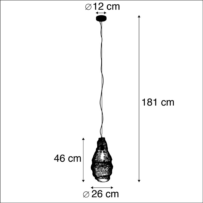 Orientalna lampa wisząca złota - Nidum RomboWiejski/ Rustykalny / Vintage Oswietlenie wewnetrzne