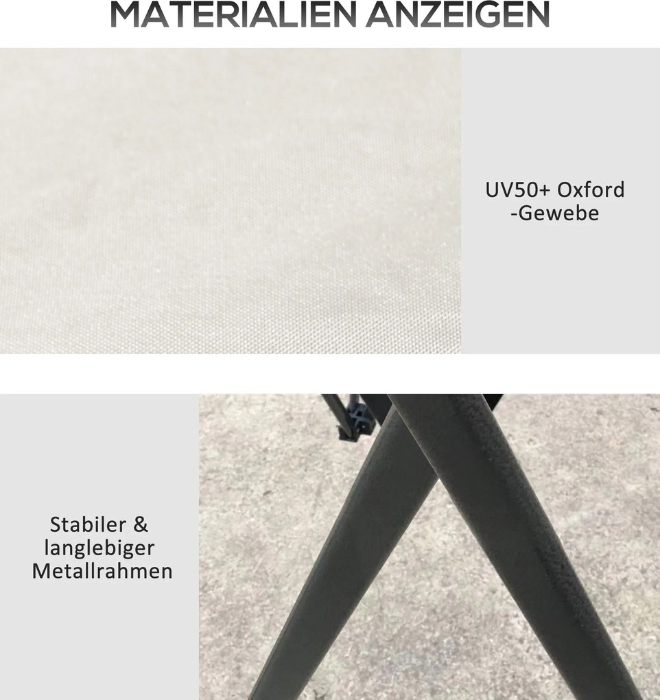 Outsunny Pawilon Składany 4x4m Kremowy z 4 Ścianami Siatkowymi Regulowana Wysokość Dach Wentylacyjny Torba na Akcesoria | Aosom PL