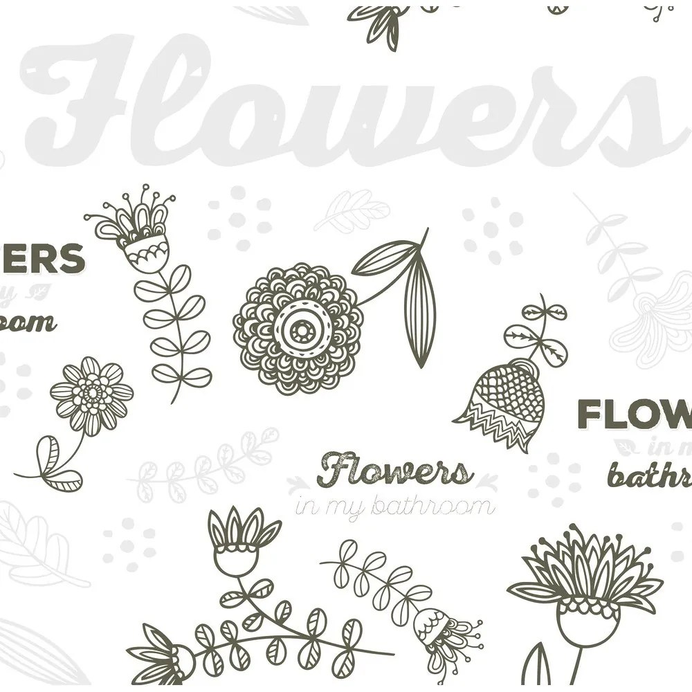 Zasłona prysznicowa 180x200 cm Flowers – MSV