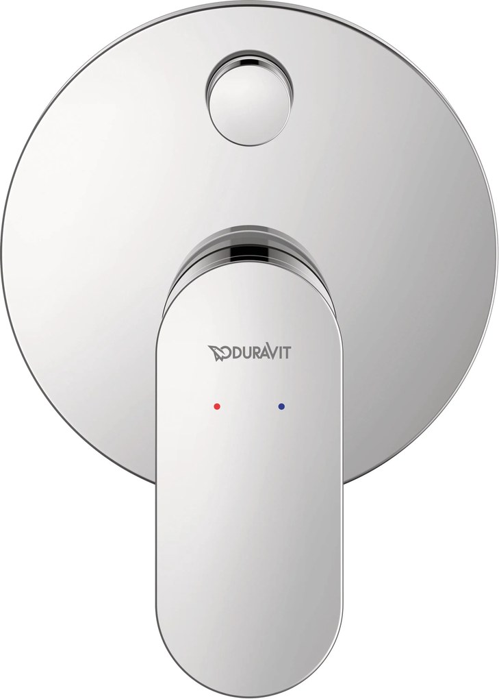 Jednouchwytowa bateria podtynkowa Duravit WaveChrom - 2 tryby wylewki - 12,5 × 16,2 × 8,9 cm