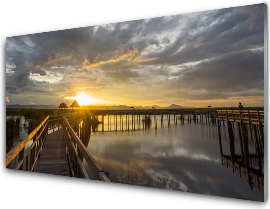 Panel Szklany do Kuchni Nowoczesny Most Nad Cieśniną