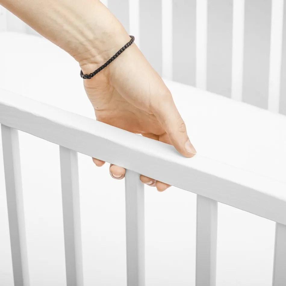 New Baby Łóżeczko dla dzieci Lilly z opuszczanym bokiem i szufladą, biały