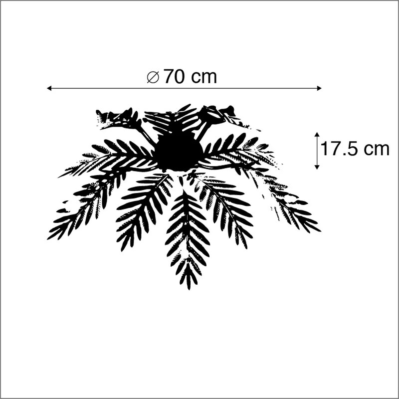 Vintage inteligentna lampa sufitowa złota 70 cm w komplecie z 5 żarówkami WiFi B35 - Botanica Retro Oswietlenie wewnetrzne