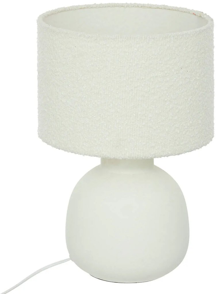 Ceramiczna lampa stołowa LAIL z kloszem boucle, 43 cm