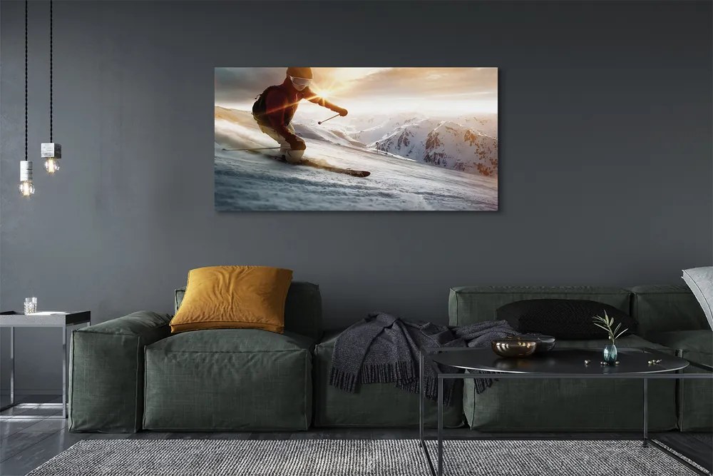 Zdjęcie na płótnie Skialpinizm W Wysokich Górach