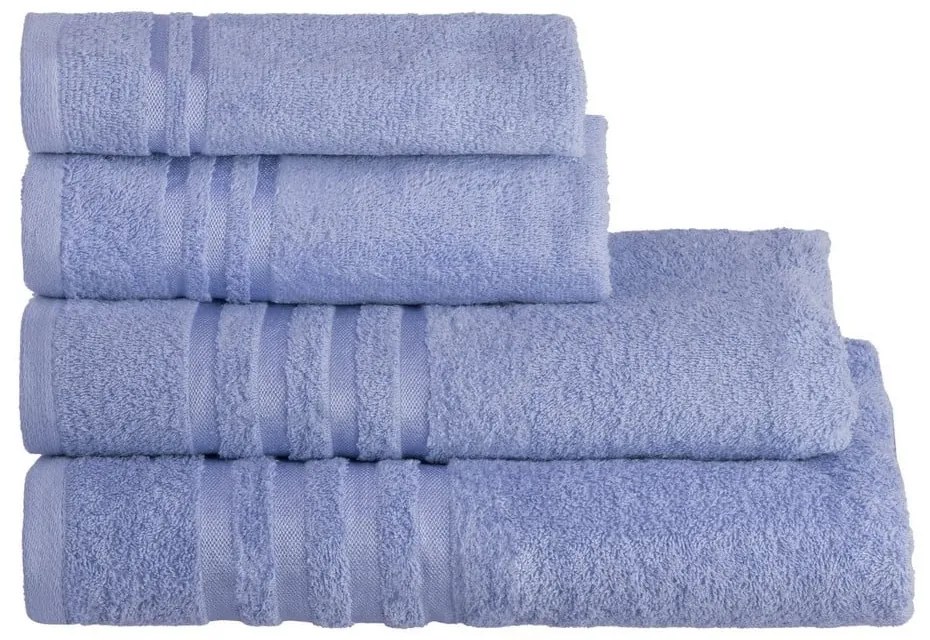 Niebieski bawełniany ręcznik frotte 30x50 cm Simple – Casa Selección