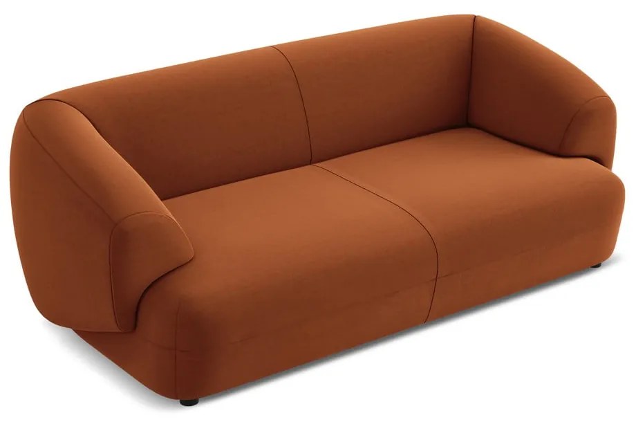 Pomarańczowa aksamitna sofa 212 cm Moana – Makamii