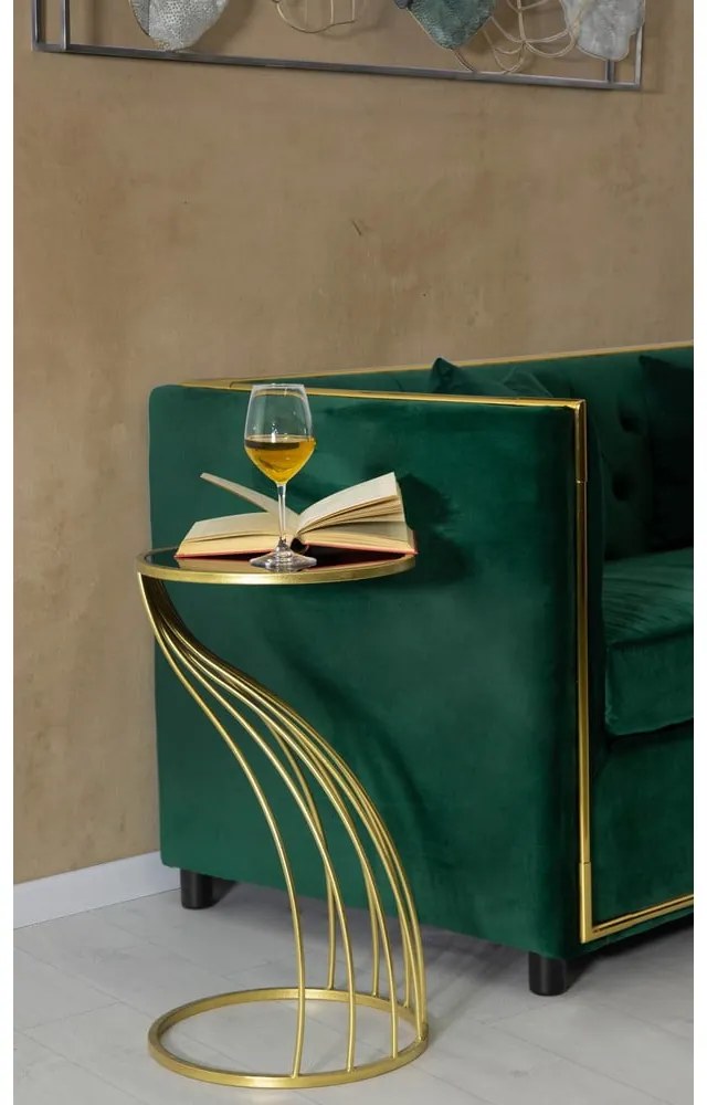 Okrągły stolik ze szklanym blatem ø 35 cm Flush – Mauro Ferretti