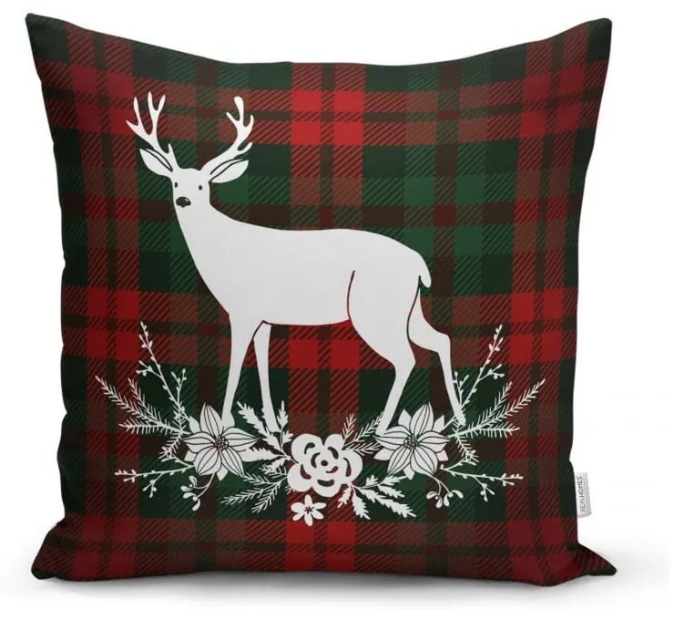 Zestaw 4 świątecznych poszewek na poduszki i bieżnika Minimalist Cushion Covers Tartan Christmas