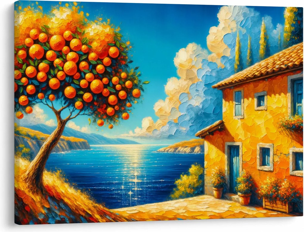 Obraz - Dom z pomarańczami II. (70x50 cm)