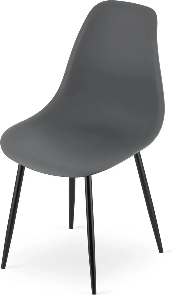 Krzesło OSAKA ciemnoszare z czarnymi nogami