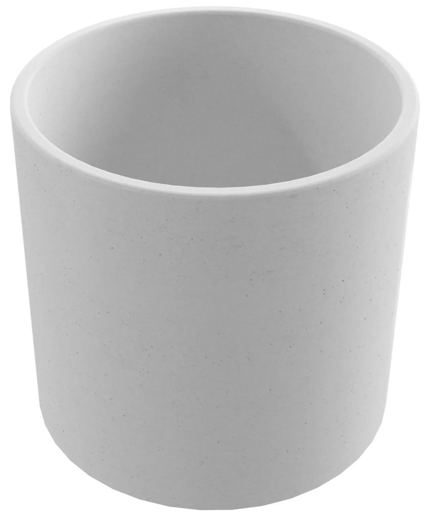 Umywalka betonowa nablatowa okrągła bez otworu na baterię 41 x 40 cm BENE | różne kolory : Kolor - Biały (beton)