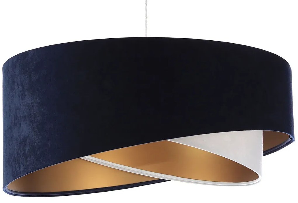 Granatowo-złota lampa wisząca nad stół - 4X EX995 A9-T90