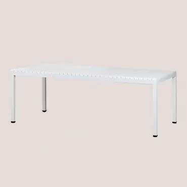 Prostokątny Stół Jadalniany Z Aluminium (210x100 Cm) Marti Gardenia Biel - Sklum
