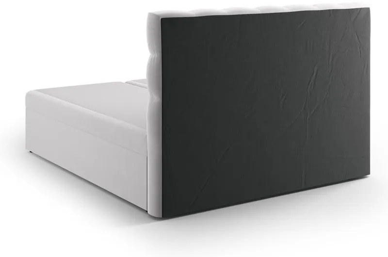 Jasnoszare łóżko boxspring ze schowkiem 160x200 cm Bali – Cosmopolitan Design
