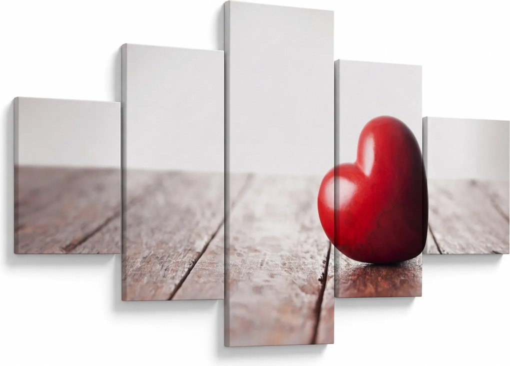 Obraz drewnianego serca (125x70 cm)