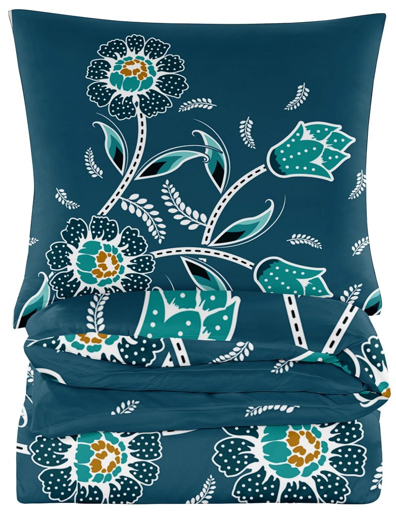 PrzytulneMieszkanie.pl PrzytulneMieszkanie.pl Pościel z mikrofibry SITTO ciemnozielona Rozmiar pościeli: 2 szt 70 x 80 cm | 200 x 220 cm