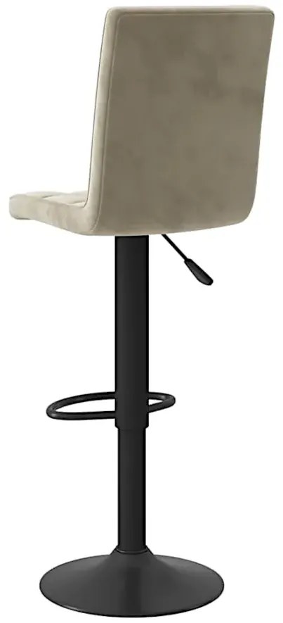 Zestaw dwóch jasnoszarych hokerów z oparciem A6-K23