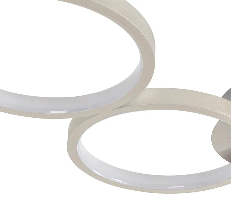 Designerska lampa sufitowa stalowa zwbudowanym LED 3-stopniowy ściemniacz 3-światła - PandeDesignerski Oswietlenie wewnetrzne