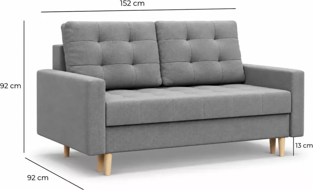 Sofa Victoria z funkcją spania i pojemnikiem na pościel – nowoczesna i elegancka