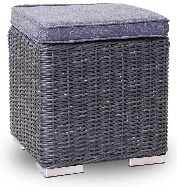 Szary zestaw ogrodowych mebli wypoczynkowych ze sztucznego rattanu dla 9 osób Montreal – Rojaplast