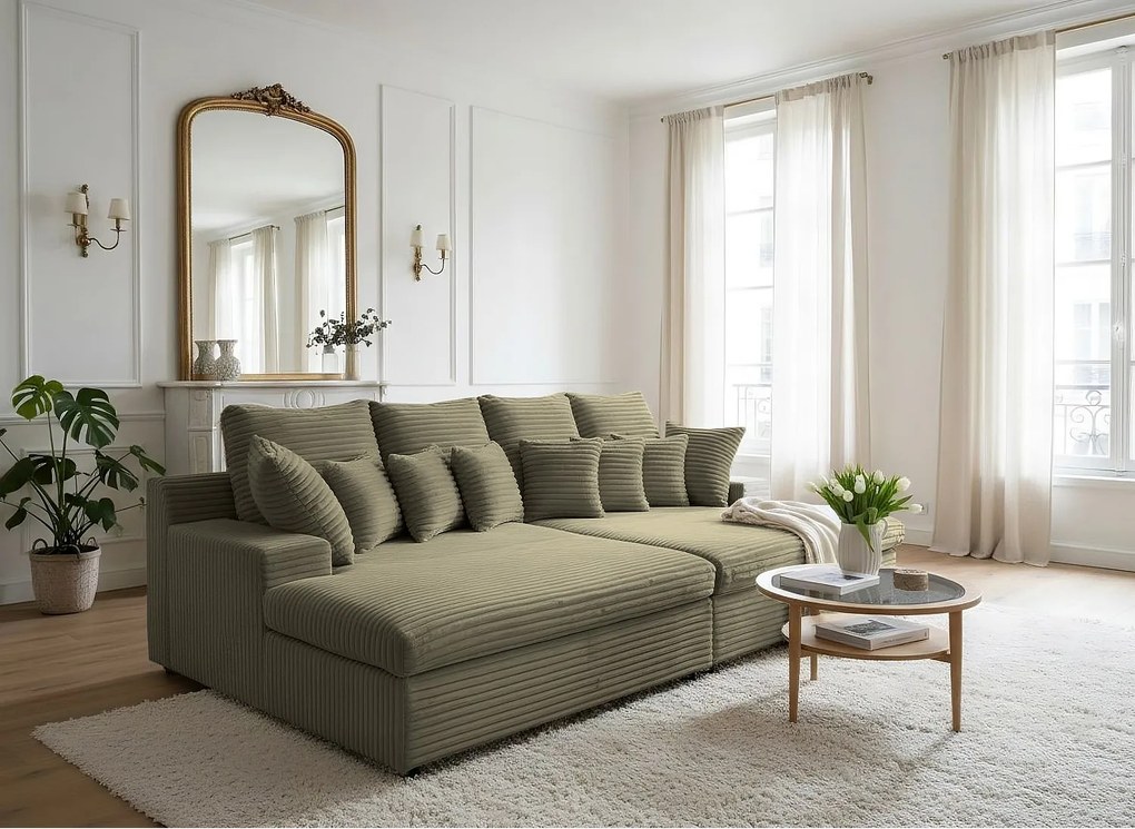 Sofa Lazy tkanina Tilia 37 oliwkowa