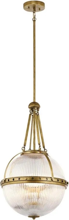 Kichler KL-ASTER-P-NBR - Żyrandol na pręcie ASTER 3xE14/60W/230V mosiądz