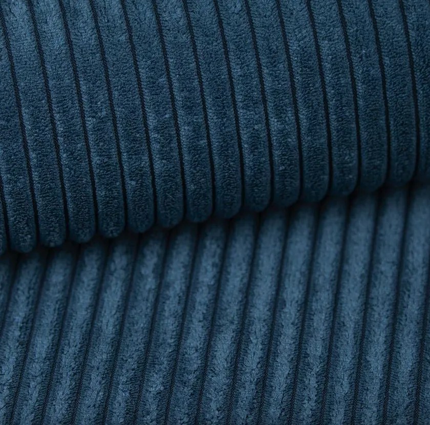 Rozkładany zestaw wypoczynkowy w kształcie U TAVERO 321x140 cm, ciemnoniebieski