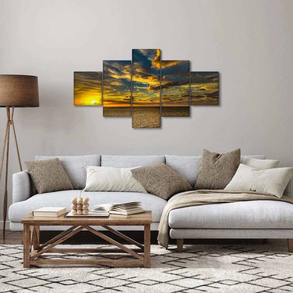 Zachód słońca nad morzem (125x70 cm)
