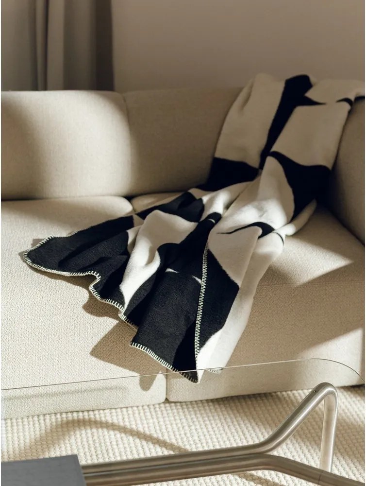 Czarno-kremowy koc 150x200 cm Tul – noo.ma