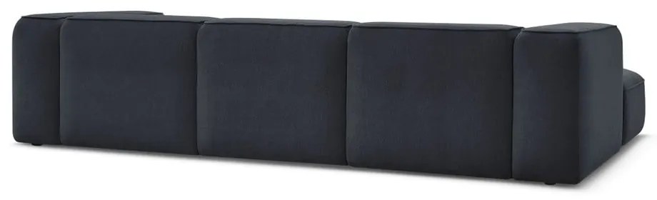 Ciemnoniebieski narożnik z materiału bouclé (lewostronny) Zephyr – Bobochic Paris