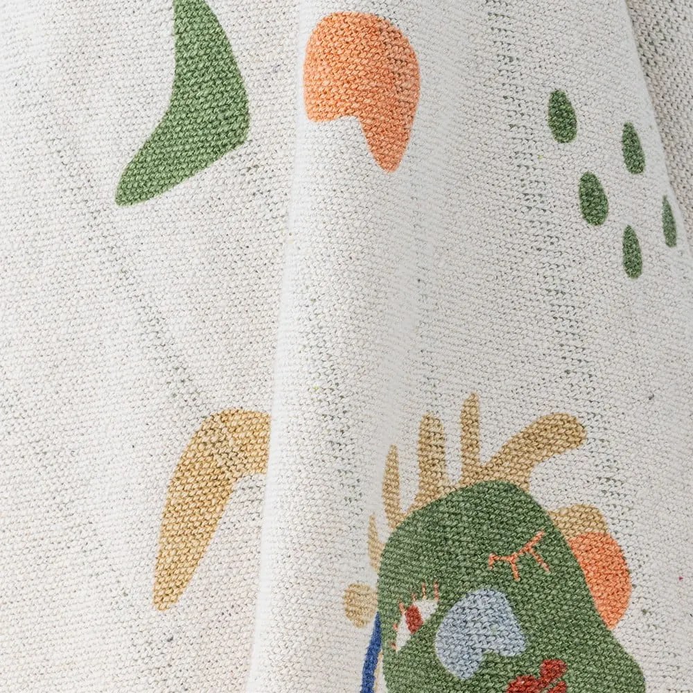 Kremowy koc dziecięcy z bawełny z recyklingu 130x160 cm Sylvie – Bloomingville Mini