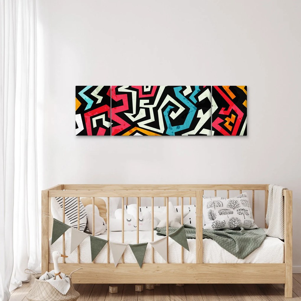 Obraz abstrakcji graficznej (170x50 cm)