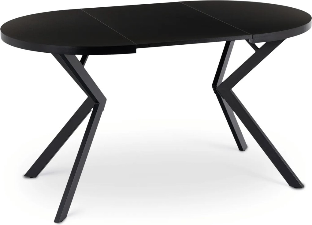 Stół Okrągły Rozkładany LUGO 90-190 cm Czarny Loft