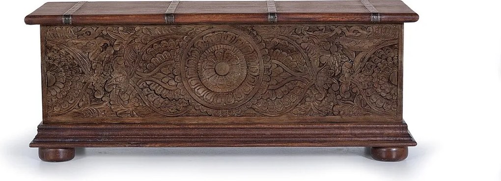 Dwukolorowa brązowa skrzynia manguier