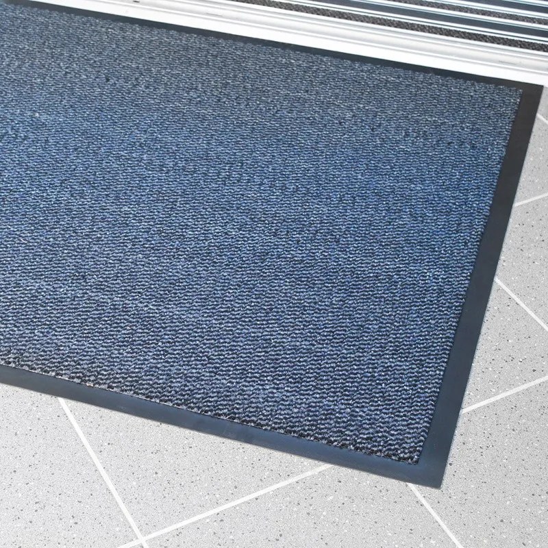 COBA Wycieraczka polipropylenowa czyszcząca na podkładzie gumowym, 60 x 90 cm, niebieski