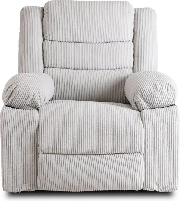 Fotel Rozkładany z Podnóżkiem ARTURO Szary Nowoczesny