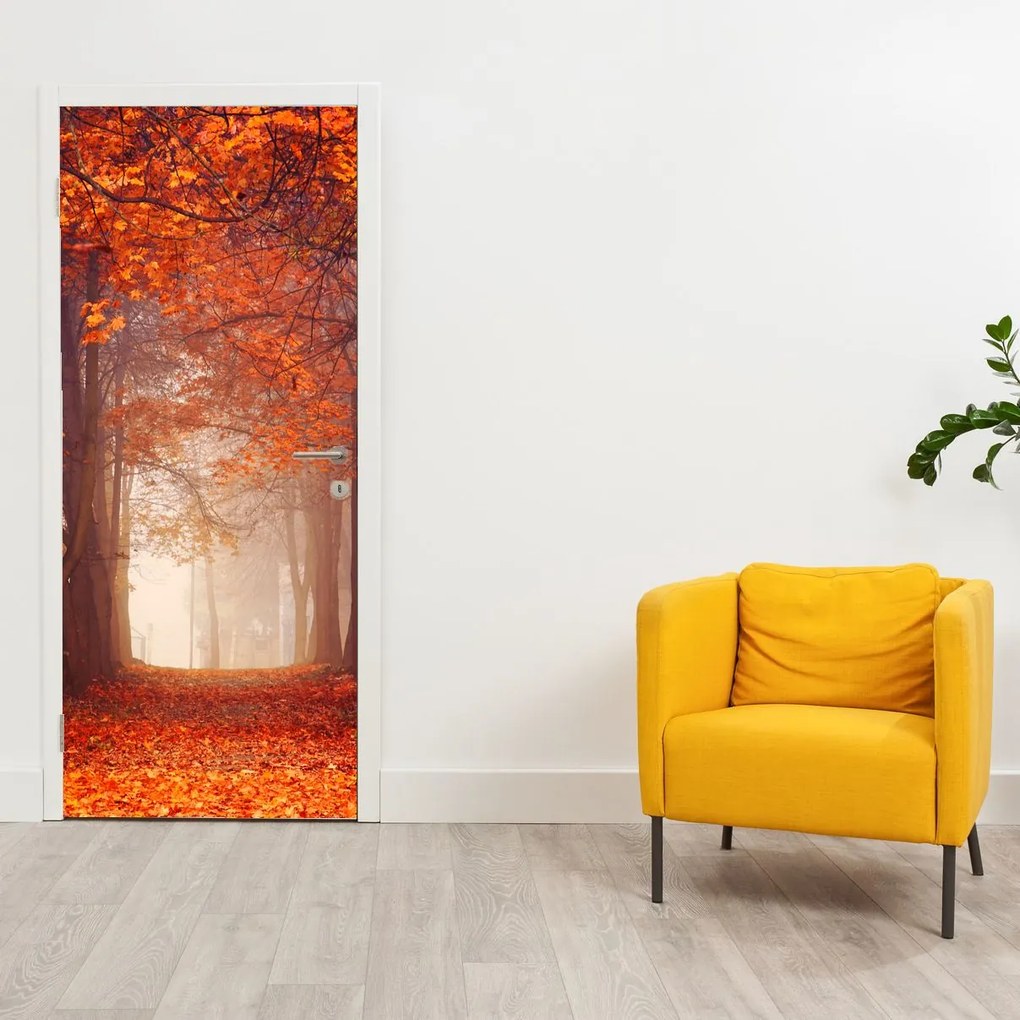 Fototapeta na drzwi - Jesienny las (95x205cm)