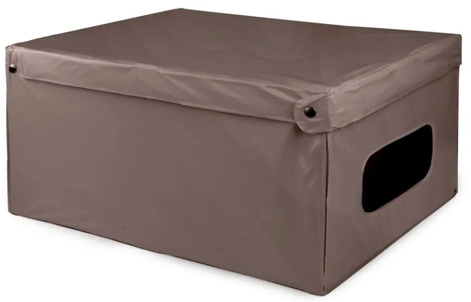 Compactor Pudełko do przechowywania składane z pokrywą SMART, 50 x 40 x 25 cm, taupe, S