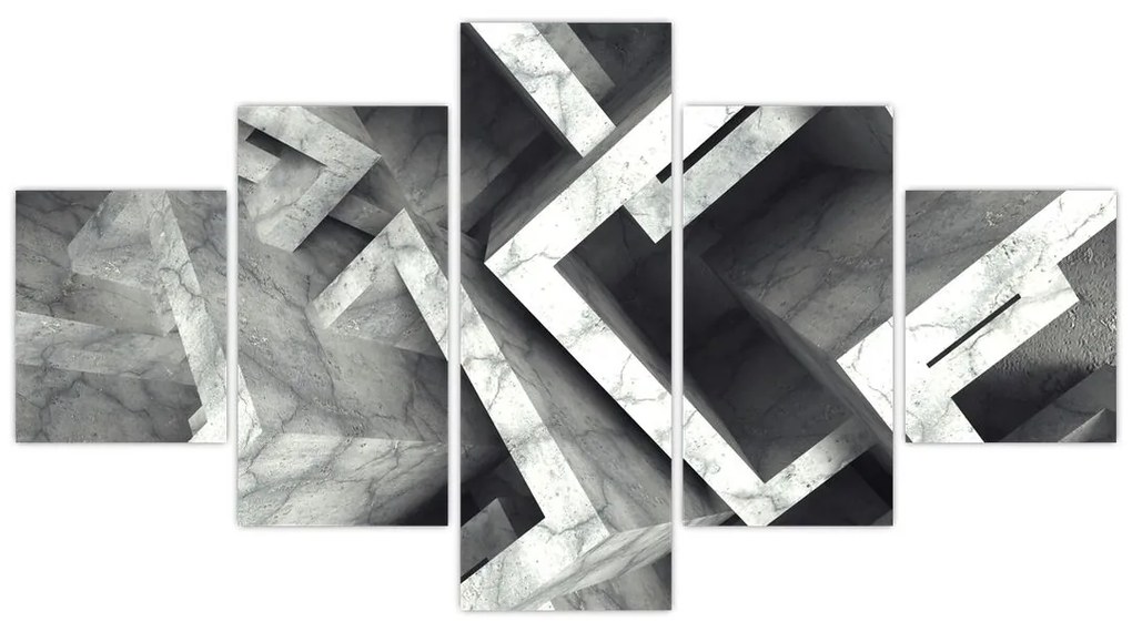 Abstrakcyjny obraz kostek (125x70 cm)