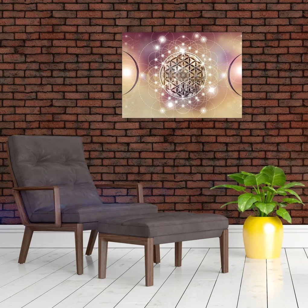 Obraz - Mandala z elementami (70x50 cm)