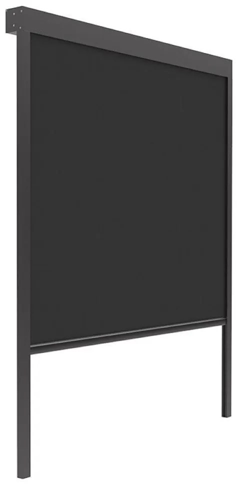 MARKIZA TARASOWA ELEKTRYCZNA 370X218 CM ŚCIANKA BOCZNA DO PERGOLI 4M ANTRACYT