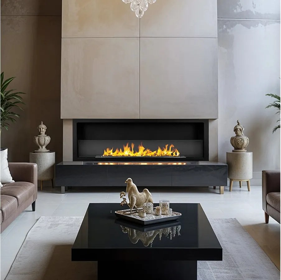 Biokominek ścienny FURORE 120, 120x40 cm