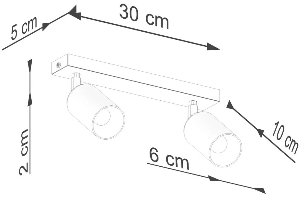 Listwa oświetleniowa WINX 2 czarna/złota SOLLUX  LIGHTING